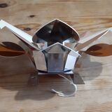 Vintage metal and chrome wall lamp " flower "