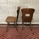 Pair chair bistro baumann gentian vintage 50/60
