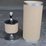1970 See Delmas design light shade canvas and metal chrome