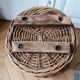 Antique wicker laundry basket