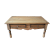 Old oak coffee table with 2 drawers