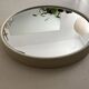 Vintage round mirror from the 70s - cream plastic/resin frame - Ø61cm