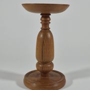 Handmade turned oak flower stand from the 1950s.