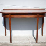 Wood console, marquetry, English furniture, James Reeve Ltd, wood furniture