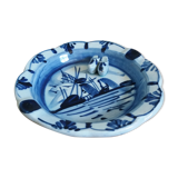 Cendrier peint à la main bleu de Delft
