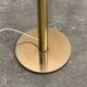 Large 1970s Italian brass floor lamp with swirled Murano glass globe — Sculptura