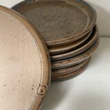 Set of 7 stoneware dessert plates