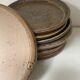 Set of 7 stoneware dessert plates