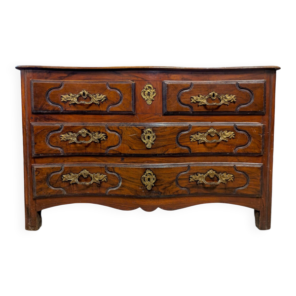 Commode XVIIIème époque Louis XIV en noyer massif