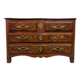 18th century Louis XIV period chest of drawers in solid walnut
