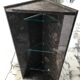 Roche Bobois console in veined black marble and glass, 1990s.