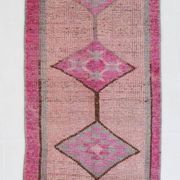 3x12 Pink Persian Vintage Runner Rug, 92x355Cm SK 18193