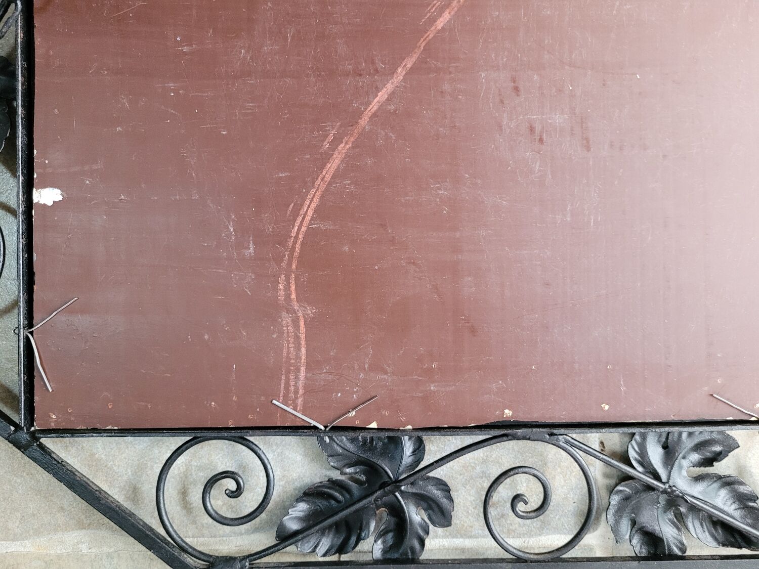 Miroir art déco fer forgé