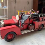 Retro metal fire truck