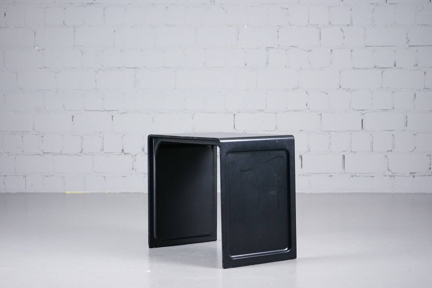 Table d'appoint vintage modèle 621 en noir, signée Dieter Rams pour Vitsœ