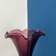 grand vase verre violet col tulipe vintage / decoration floral verre / vase verre style italien