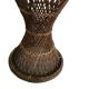 Old Diabolo Stool In Woven Rattan Year 60-70 Vintage Decoration