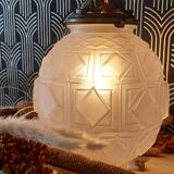 Globe art deco hanging lamp