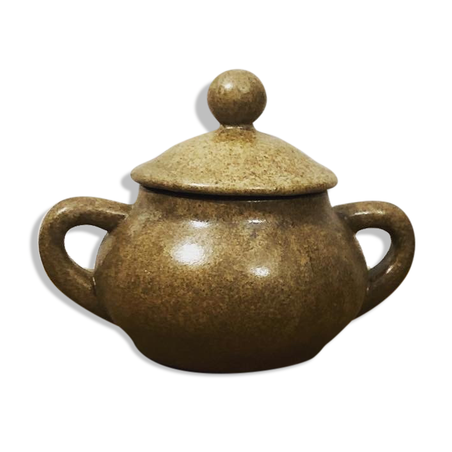 Stoneware sugar bowl