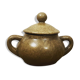 Stoneware sugar bowl