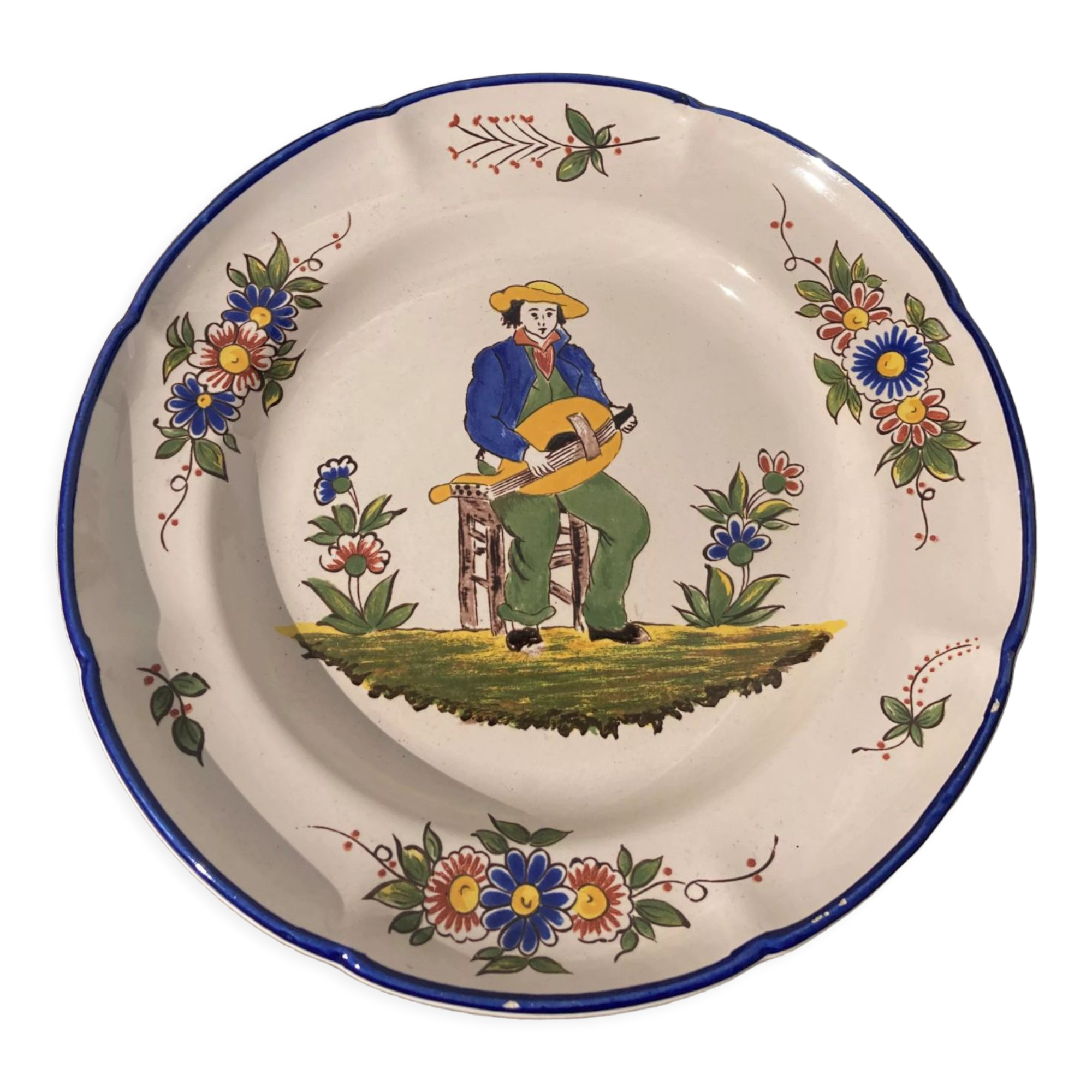 Decorative plate Saint Clement ceramic character decoration