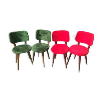 Fur chairs compass feet