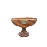 Vintage Onyx Marble Bowl On Foot 80s