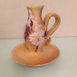 Cellar rat candle holder in beige ceramic from Vallauris, vintage 60s-70s