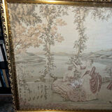 Large Aubusson Tapestry - 18th Century Gallant Scene - 200x10