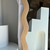 Zigzag rattan foot mirror H:182cm