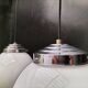 2 suspensions boules opalines