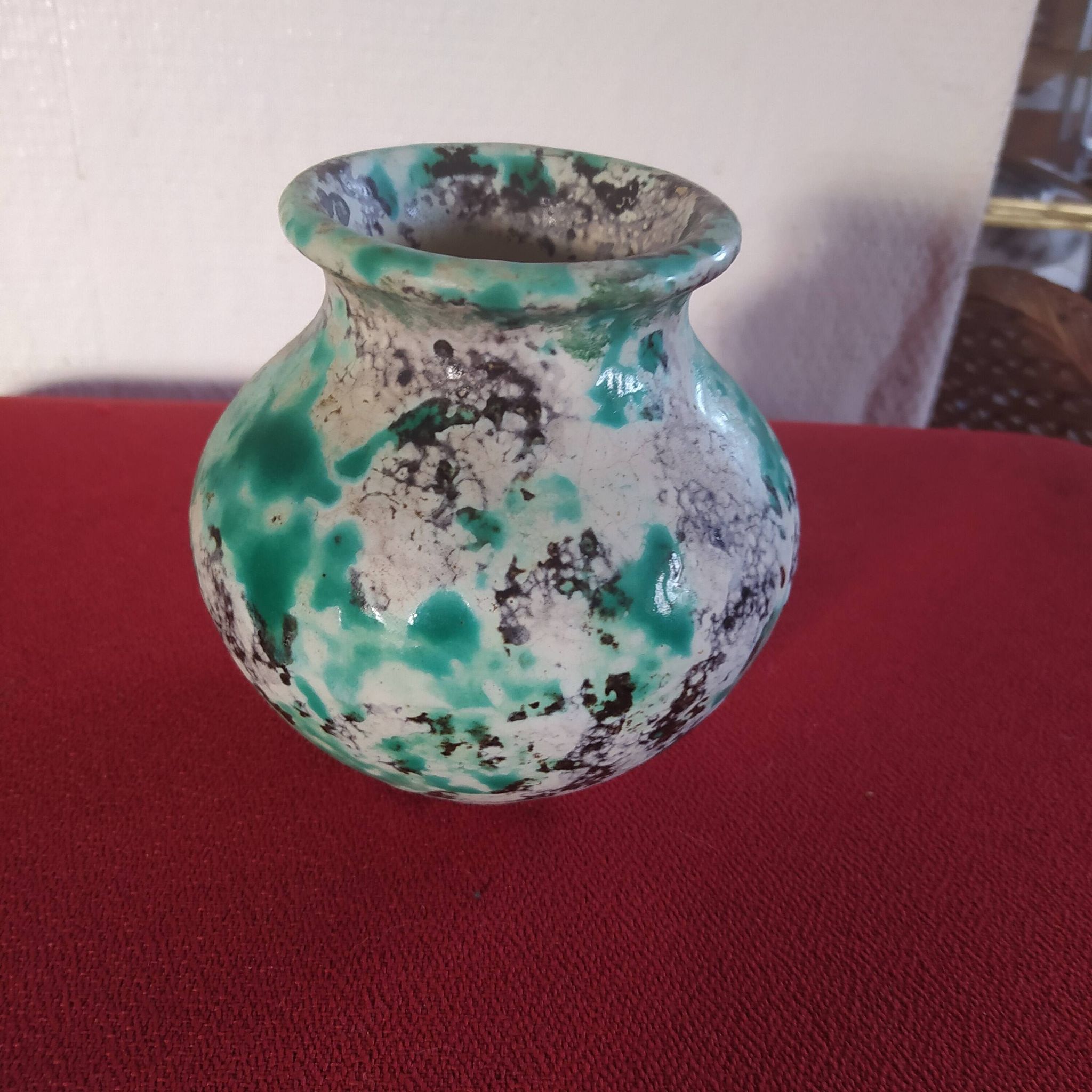 Vallauris ball vase signed Jérôme Massier