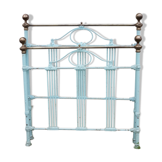 19th iron and brass bed