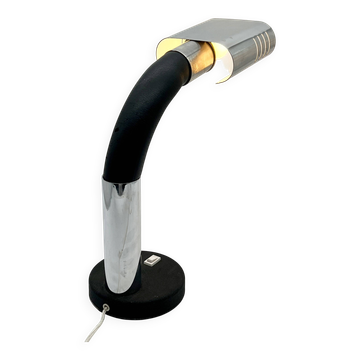 Lampe Targetti chrome et noir, 1970s. Italy