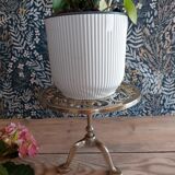 Tripod plant holder in gilded brass