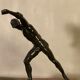 Borghese Gladiator, bronze after the antique on a marble base