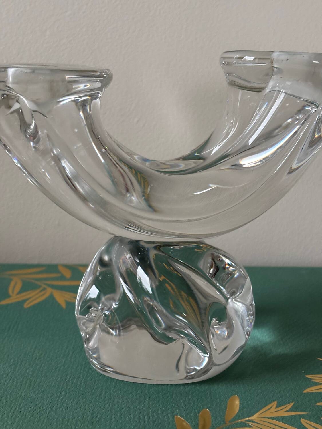 Daum crystal candlestick