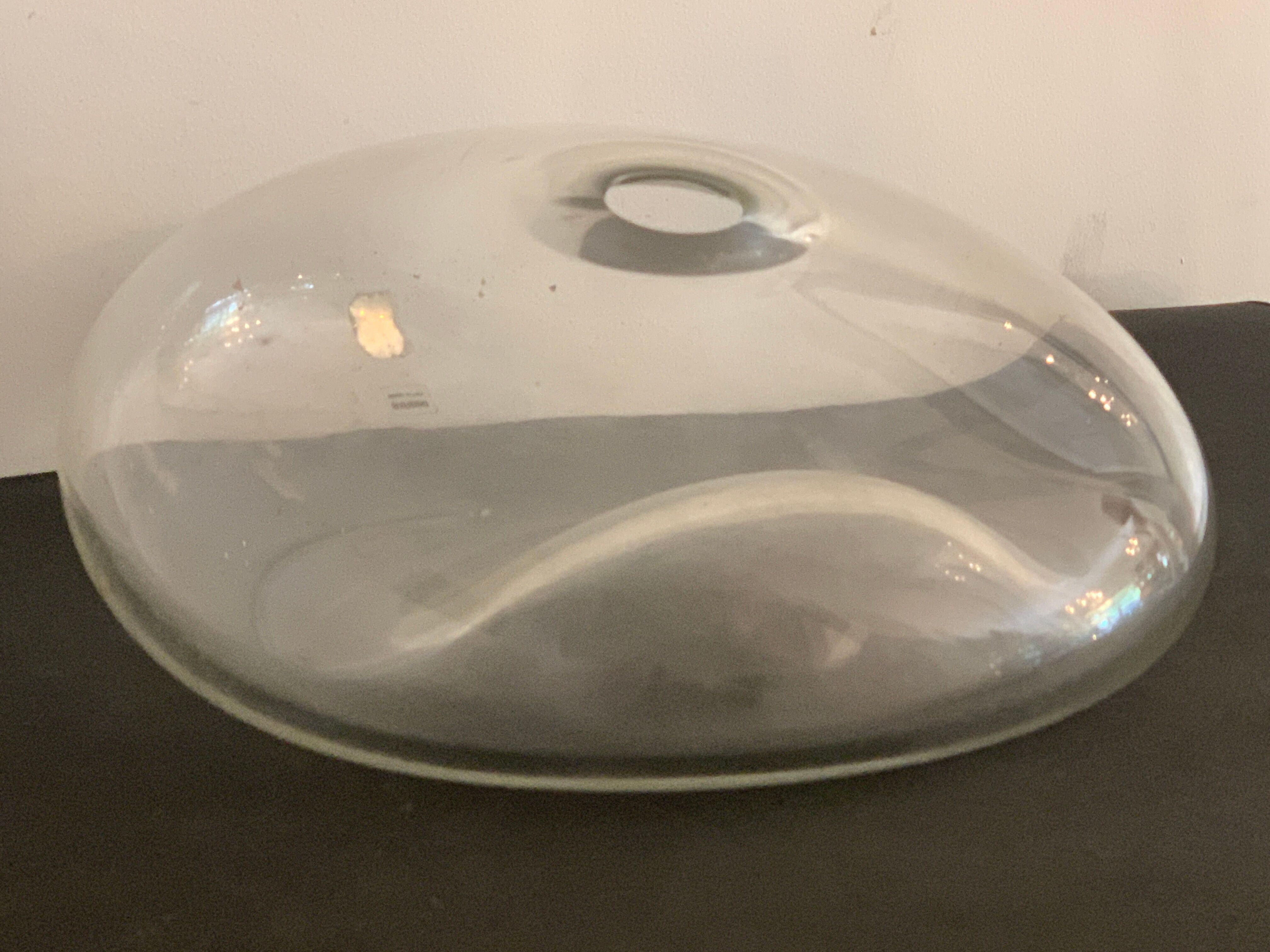 Italian vase signed and labeled Alfredo Barbini, Murano, 1960
