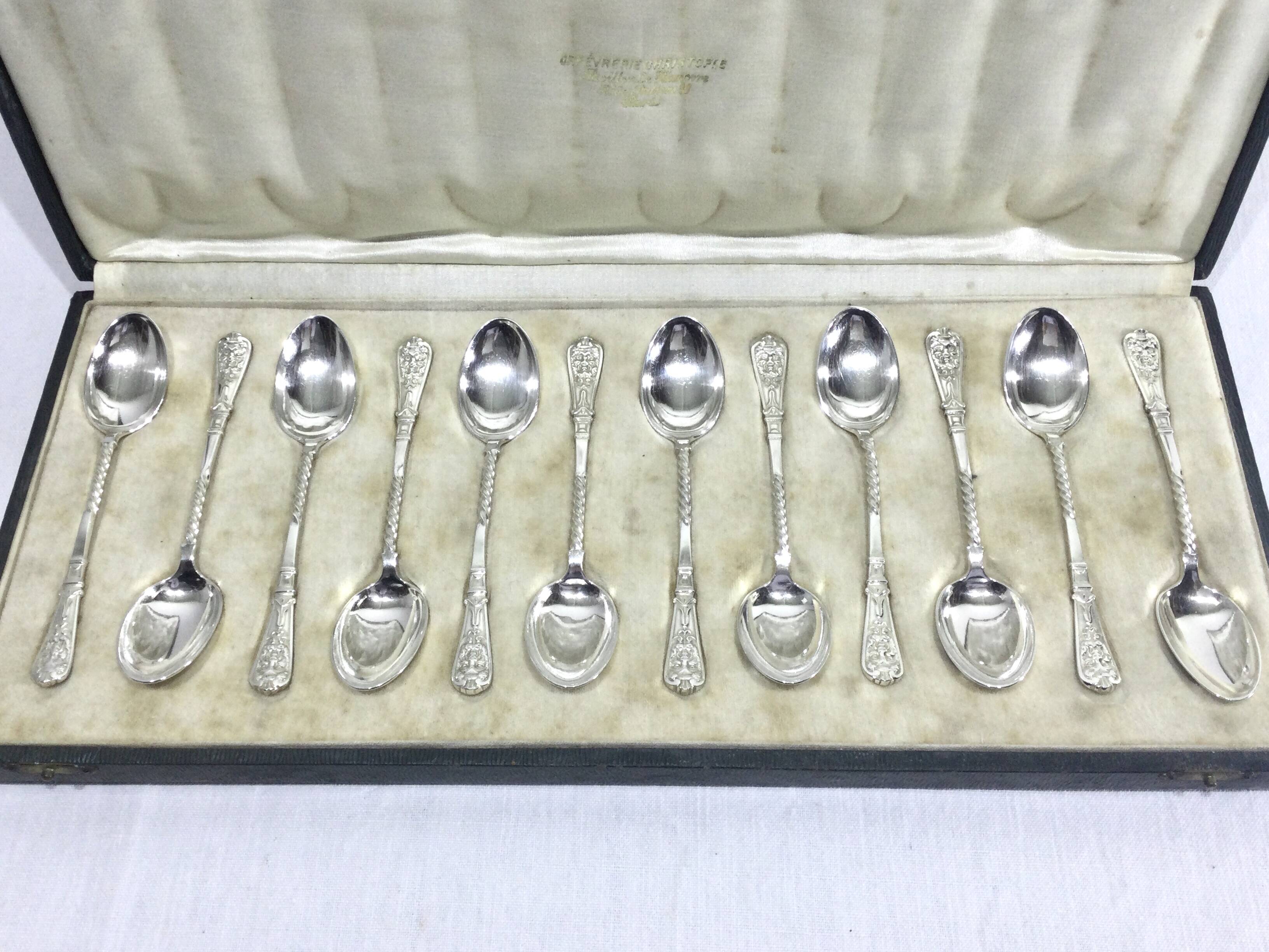 Christofle – 12 teaspoons Mascaron