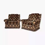 Set of 2 fabric armchairs