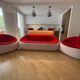 Cinna Ottoman en alcantara : grand canapé + 2 fauteuils dont 1 pivotan