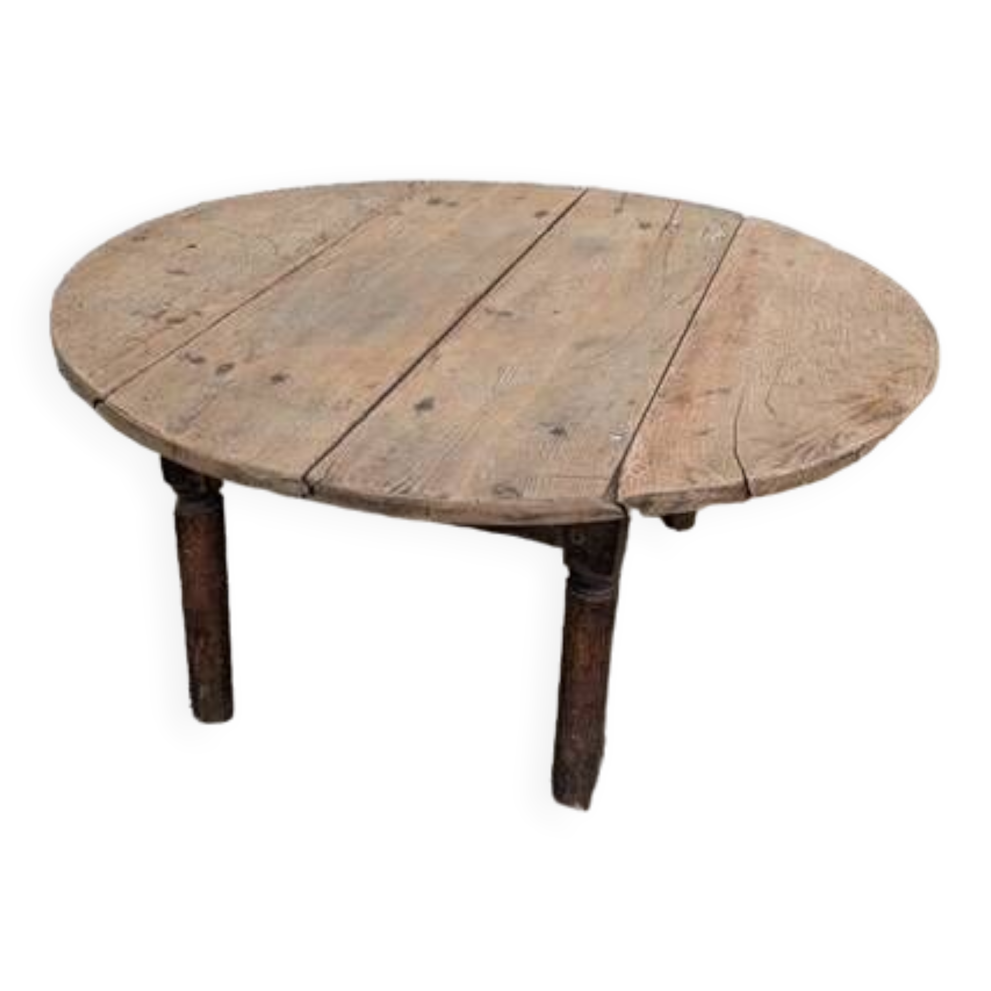 Round low folding table