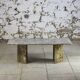Table basse en travertin terrazzo, 1970