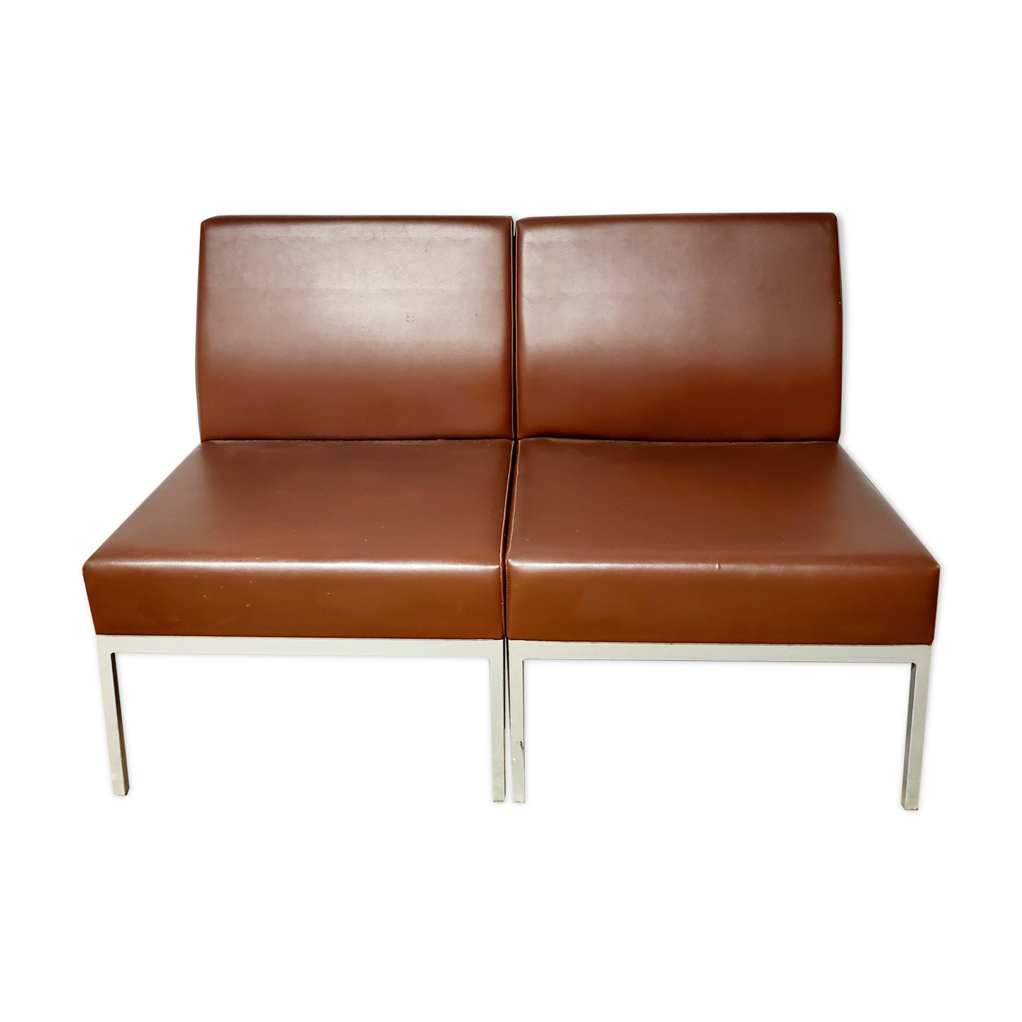 Paire de fauteuils industriels