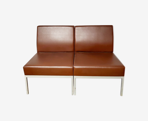 Paire de fauteuils industriels