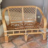Arched rattan sofa 1970