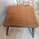 Old metal wooden stool