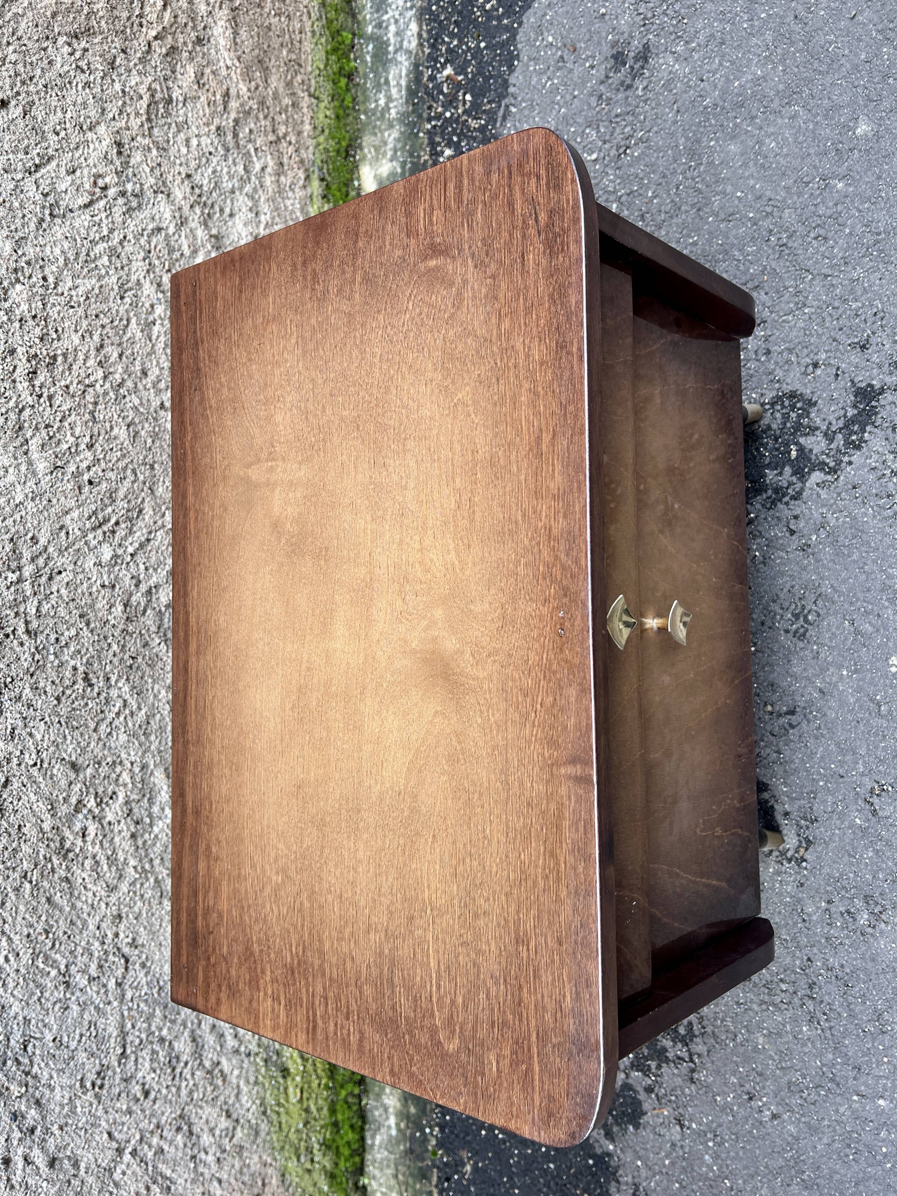 Pair of bedside tables, end of vintage sofa, old 1950