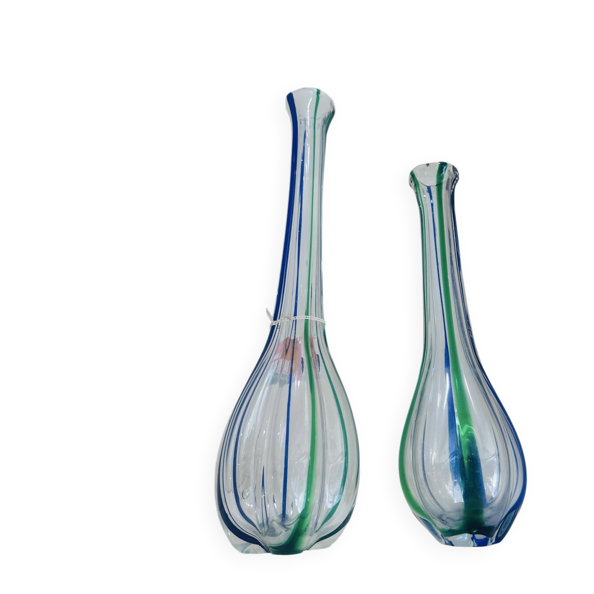 Paire de vases vintage verre