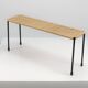 Carl Aubock side table, bench for flowering plants, iron, rattan, wicker, Austria, 1950s
